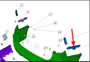 {{photo.Alt || photo.Description || 'Кронштейн бампера заднего правый Changan CS95 Plus'}}